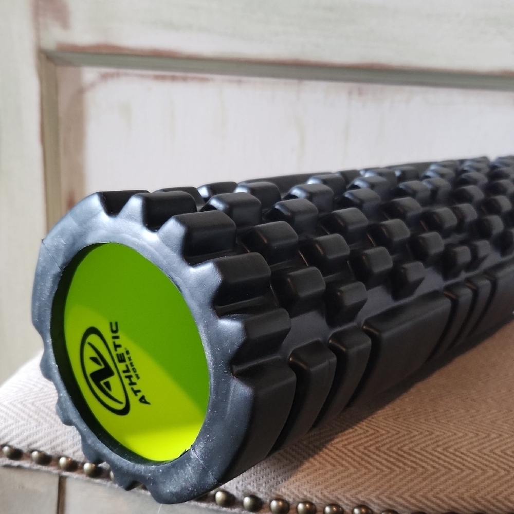 Athletic Works Black Foam Roller, 5.5" wide x 17.5" long, NWOT
